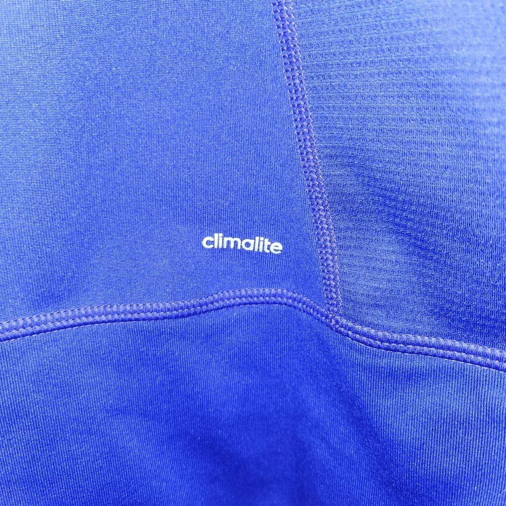 Adidas Vibrant Blue Full Zip Climalite Jacket Size S Front & Back Ruching Soft